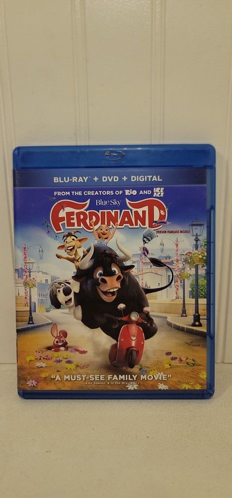 $5 BLU RAY MOVIE. FERDINAND. BLU RAY ONLY. NO DIGITAL. $5 OR TRADE FOR A MOVIE TITLE I DO NOT ALREADY OWN.