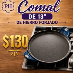 Comal 13" Princess House De Hierro Forjado 