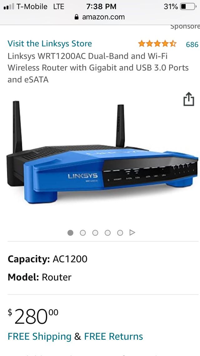 Linksys WRT1200 Dual-band Gigabit wi-Fi Router