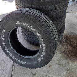 4 Used Bridgestone truck tires