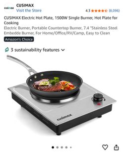 CUSIMAX 1500W Single Burner Electric Hot Plate