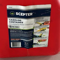 5 Gallons Gasoline Container Plastic Color Red