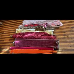 Lot Of FABRICS VELVET SILK 