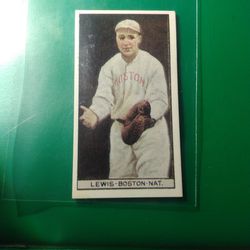 Lewis (Boston-NL) 1912 T-207 Reprint 1 Tobacco 1980s Tobacco Card Red Back 