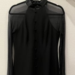 Laundry Cheongsam Black Dress