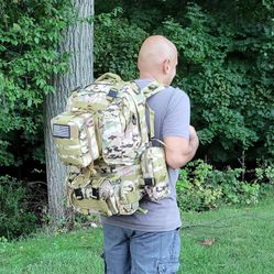 5 In 1 60L Military Tactical Backpack WITH 152 piece Survival Kit For Camping, Hiking, Trekking, Hunting, Bug Out Bag, Etc. 