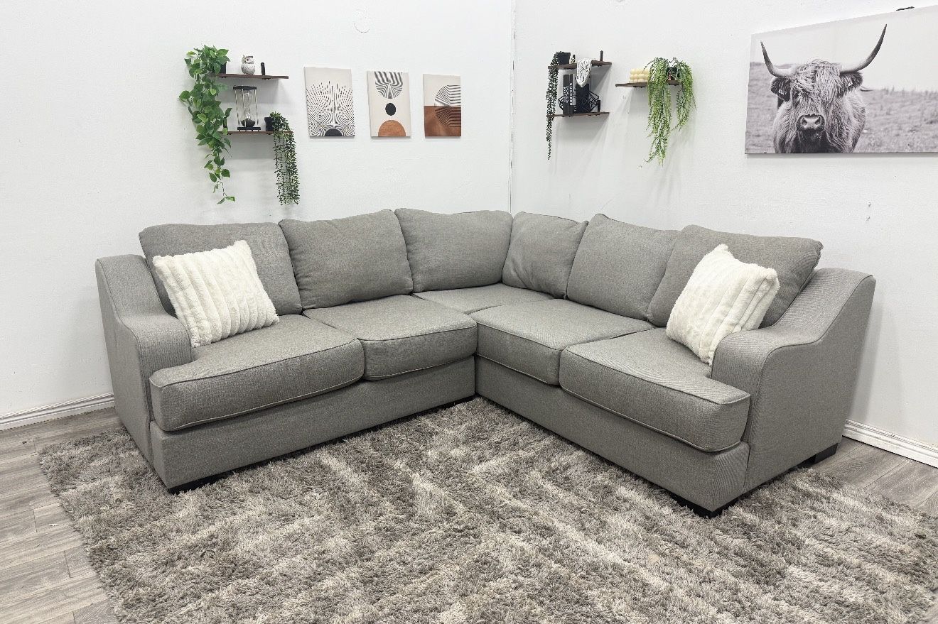Grey Sectional Couch - Free Delivery 