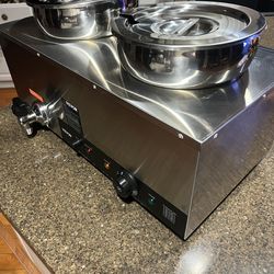 Soup warmer two compartments