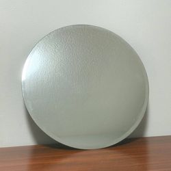 Frameless 16 Inch Round Wall Mirror Accent Decor