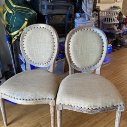 Two Solid Wood Chairs For $50 Both