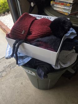 Big bin of womens clothing all sizes selling together some with tags see all pics