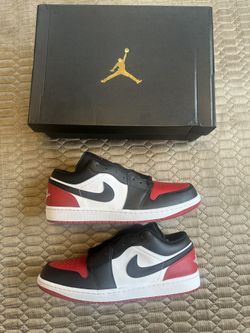 Sz 12 Air Jordan 1 Low ‘Bred Toe 2.0’ 