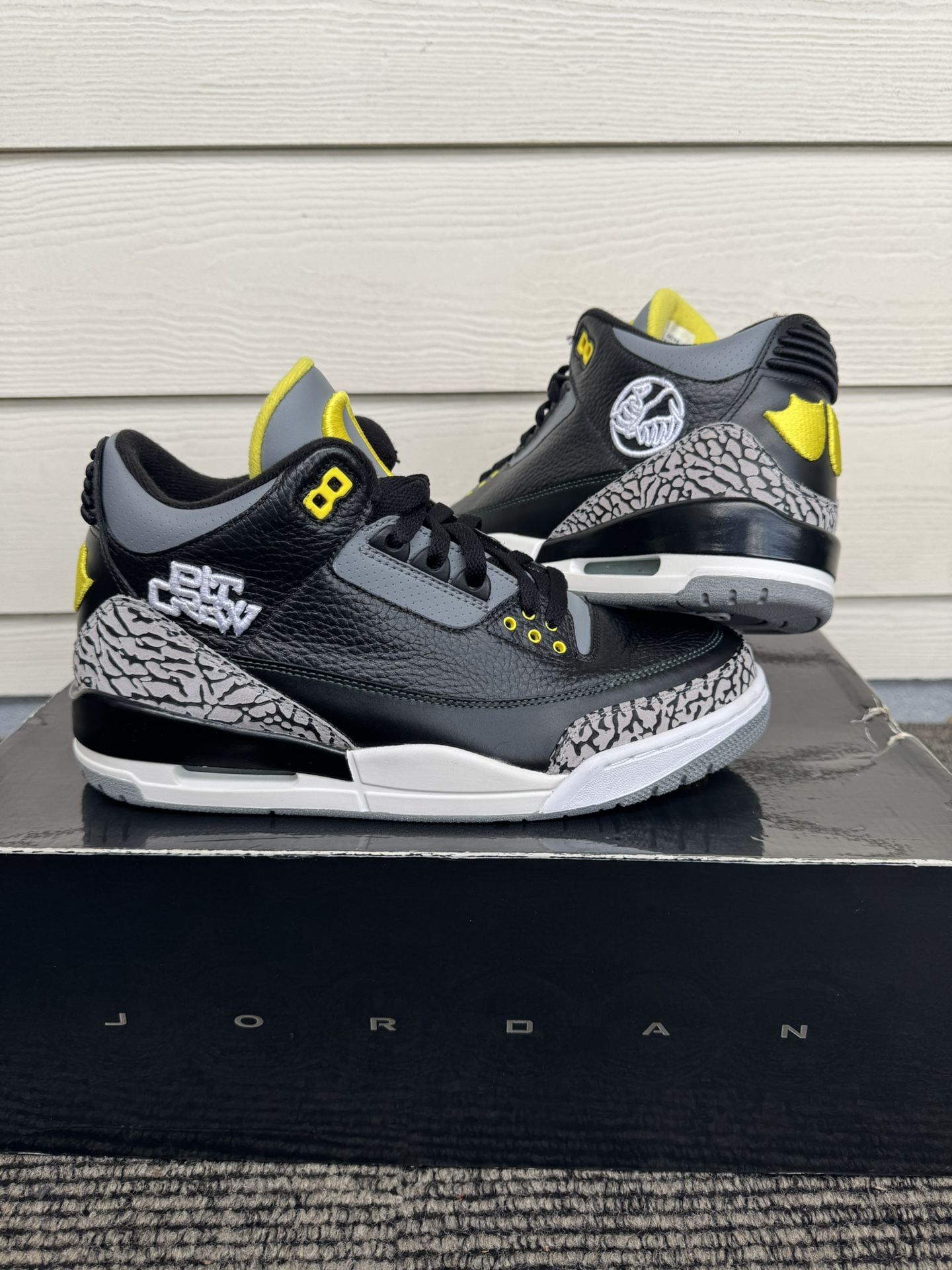 Jordan 3 Retro Oregon Ducks Pitcrew Black Size 9