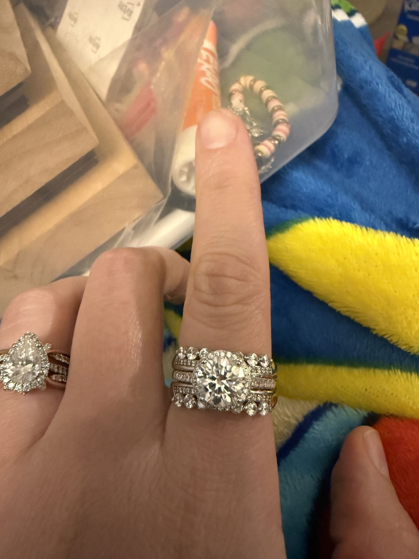 Size 9 Moissanite Bridal Set 9.25 SS