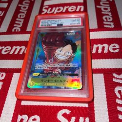 Monkey D Luffy - Parallel - JP - 500 Years In The Future - One Piece TCG - SR - OP07-109 - No Guard - PSA 10