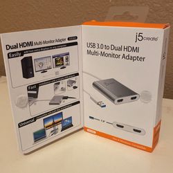 J5 Create Usb3.0 To Dual HDMI Multi Monitor Adapter In Sealed Box New $30 C My Page For More Items