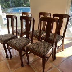 6 Oak Chairs