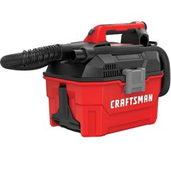 Craftsman V20 Cordless Vacuum Cleaner, Shop Vac Wet/Dry, 2 Gallon, 7ft Hose