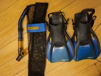 Swim fins snorkel in great condition