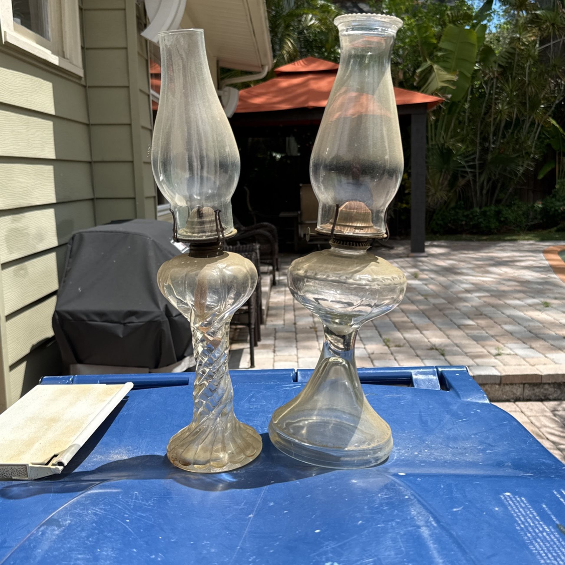 Two Antique Oil Lamps 