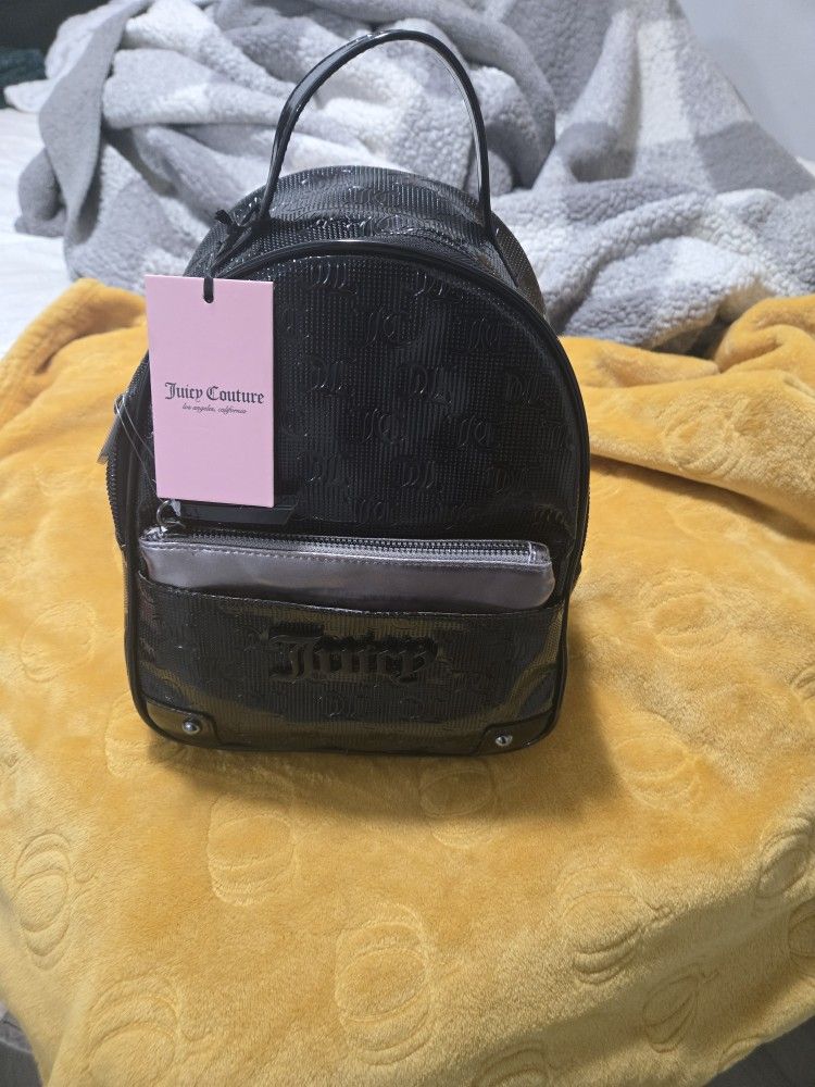 NEW Juicy Couture Black Pull Out Pouch Backpack