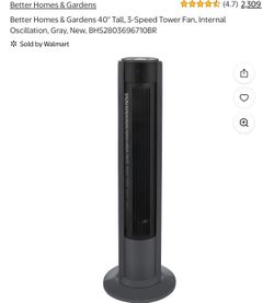Better Homes and Gardens 40” Inch Tower Fan