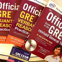 McGraw Hill Official Guide to GRE books and flash cards