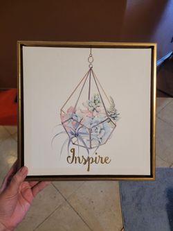 Framed wall art canvas painting inspire