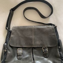 Fossil Messenger Crossbody Bag Grey Black