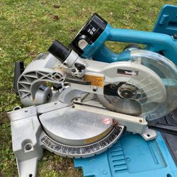 Makita 7 1/2” inch cordless chopsaw 18V & Drill 18v