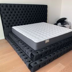 New In Box King Bed Frame With Mattress (Read Description Below)