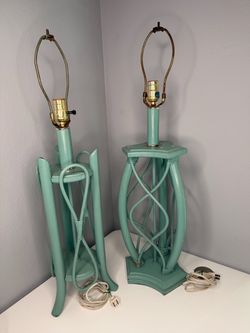 Vintage rattan lamps