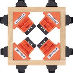 New-Corner Clamps, 90 Degree Right Angle Clamps, 4PCS Woodworking Clamp Tools with Adjustable Swing Corner