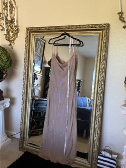House of CB Gabrielle Iridescent Cafe Au Lait Maxi Dress