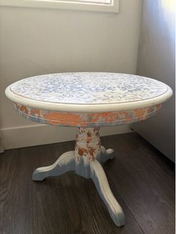 Small round side table