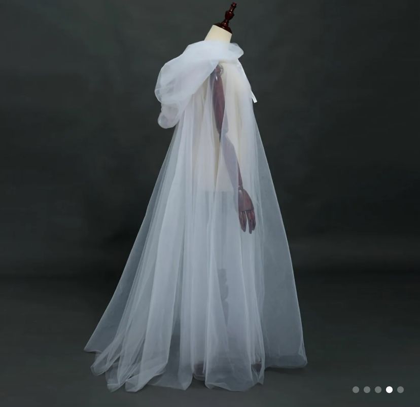 Tule White Cape Fairy Witch whimsical