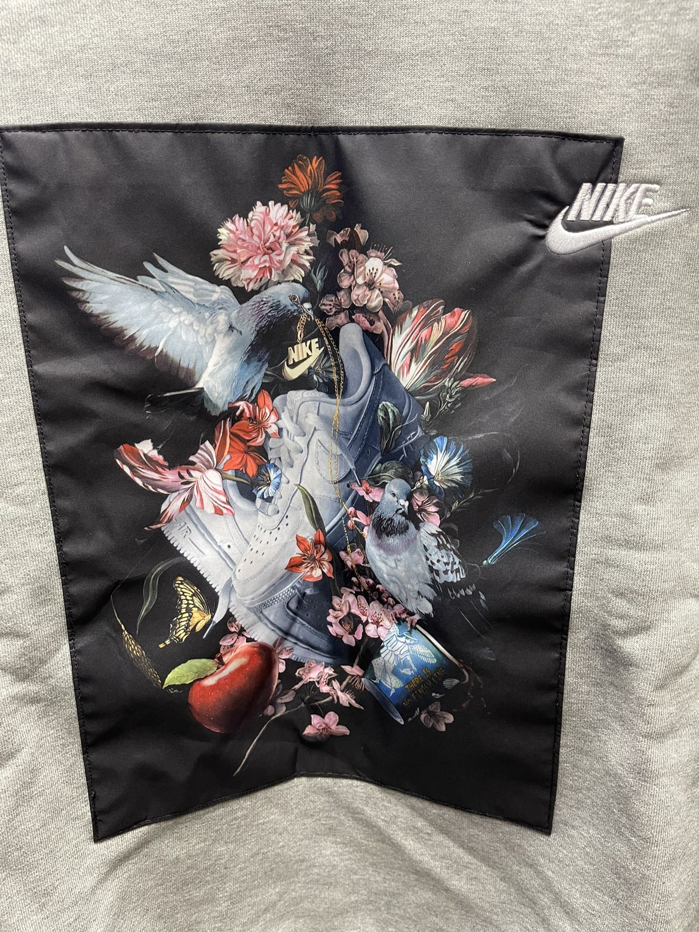 Men Nike Sweatshirt Gray Fleece Air Force 1 Masterpiece - Size Medium