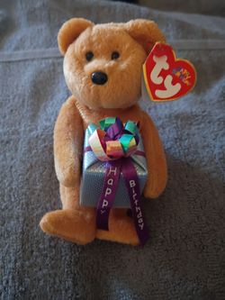 Ty Beanie Baby Happy Birthday Bear