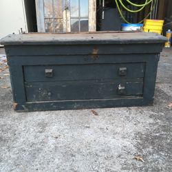 Green Vintage Wooden Box