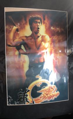 24inch by 14inch Bruce lee hologram frame