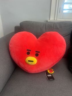 BT21 TATA Heart-Shaped Plush Cushion