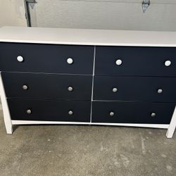 Six Drawer Wood Dresser