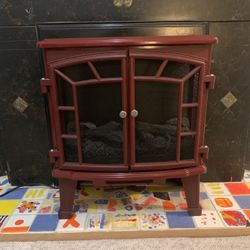 Electric Space Heater - Burgundy Fireplace Replica