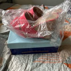 City Classified Pink Wedge Sandals