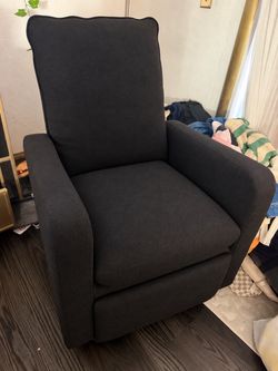 Black Glider Recliner Chair