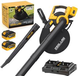 3-in-1 Cordless Leaf Blower & Vacuum, Leaf Vacuum Mulcher with Bag, 40V 170MPH 360CFM 5 Speeds Electirc Leaf Blowers Battery & Charger Included