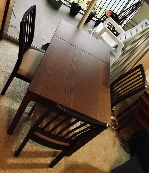 Ikea Extendable Dining Table W 3 Chairs For In Tampa Fl Offerup