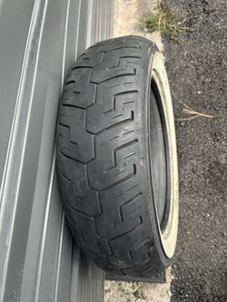 150/80/b16 Dunlop white wall rear tire