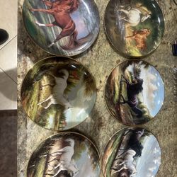Franklin Mint Horse Picture Plates