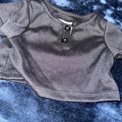Black Button Up Teddy Bear Shirt